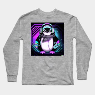 Gamer Penguin Long Sleeve T-Shirt